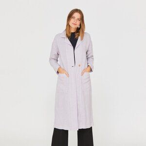 Esby Baronne Linen Duster in Lilac Size Small